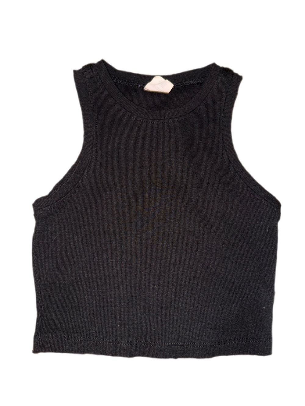 Tilly's Black Ribbed Crop Tank